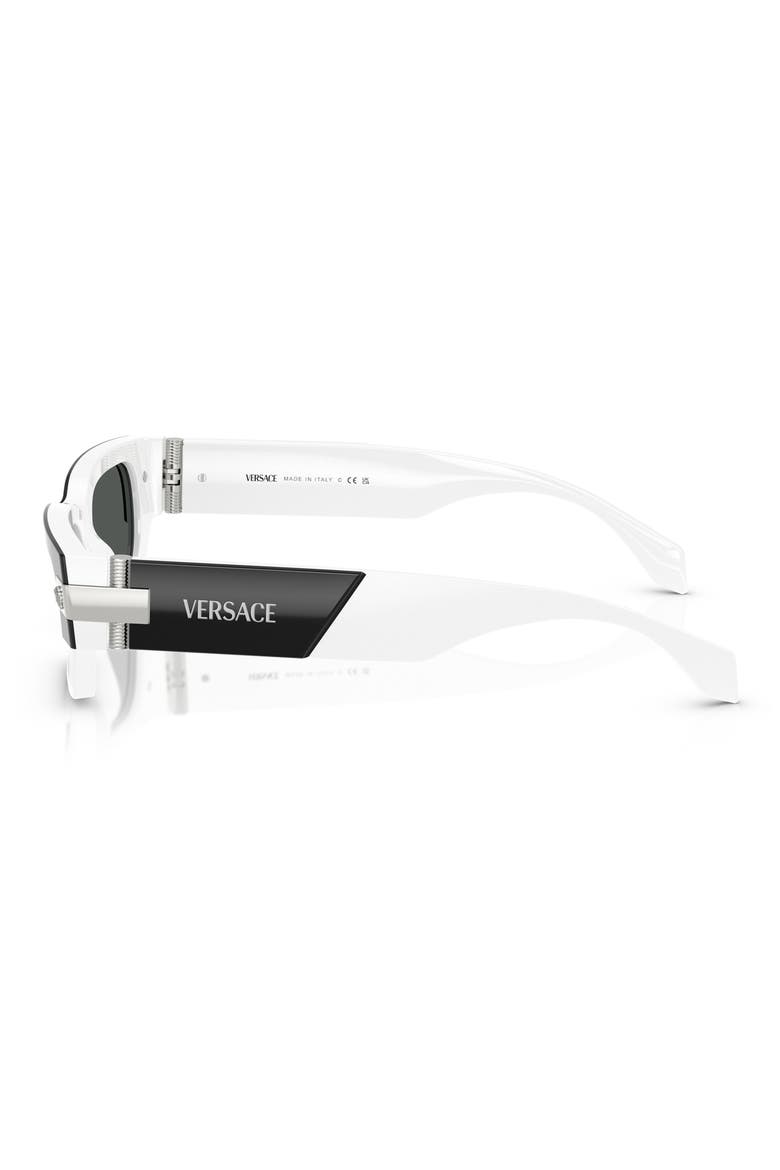 53mm Rectangular Sunglasses, Alternate, color, DARK GREY