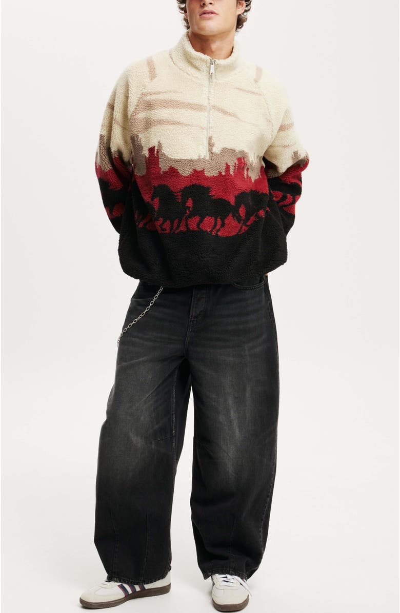 Cotton On Men's Teddy 1/2 Zip Fleece, Alternate, color, 