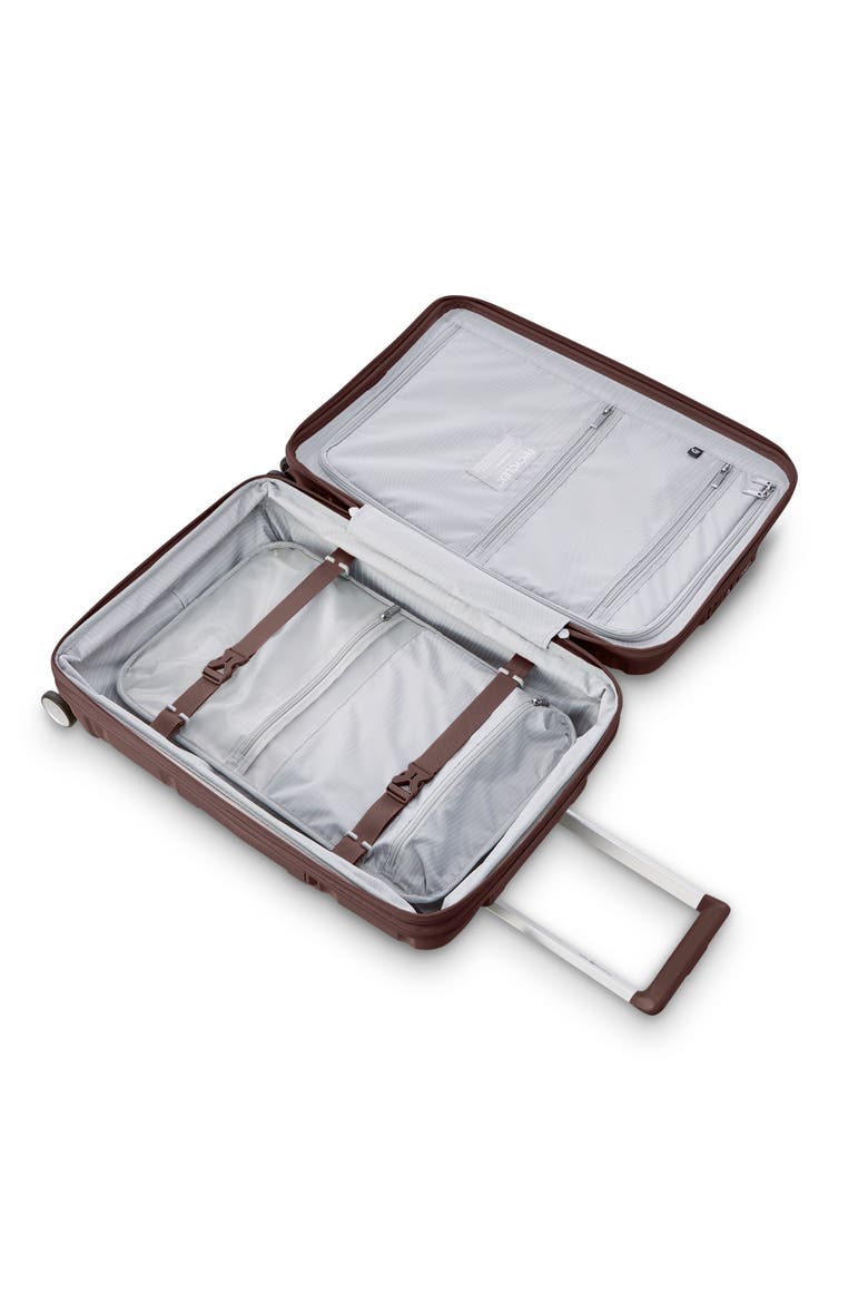 Outline Pro 21" Carry On Spinner Luggage, Alternate, color, Cocoa Chocolate Mauve