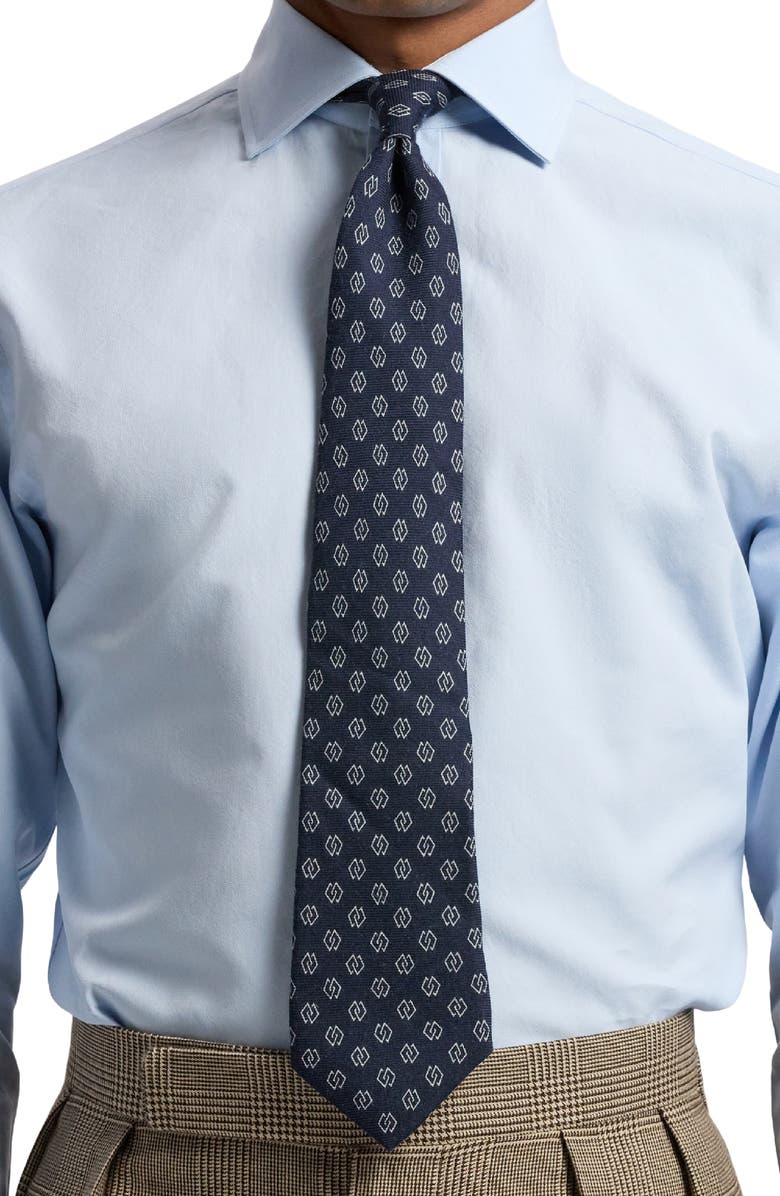 Ralph Lauren Purple Label Linked Diamonds Silk Tie, Alternate, color, Navy