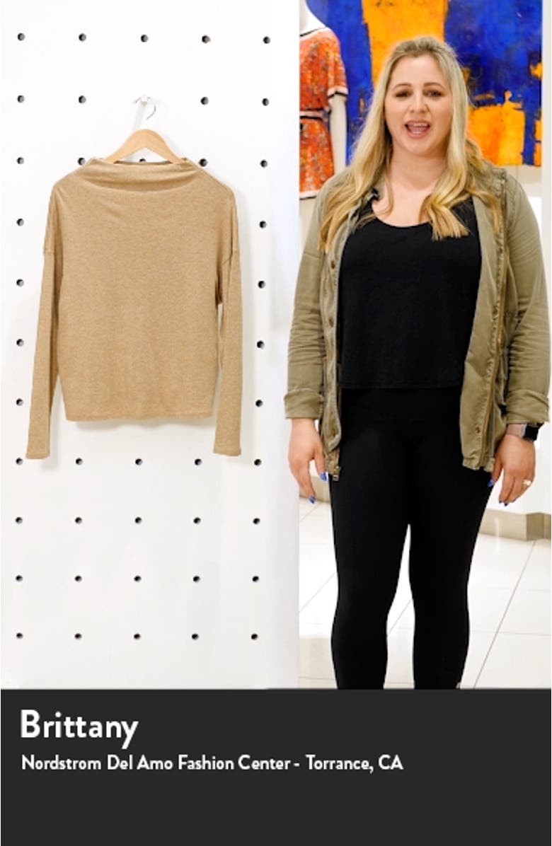 Funnel Neck Drop Shoulder Sweater, sales video thumbnail