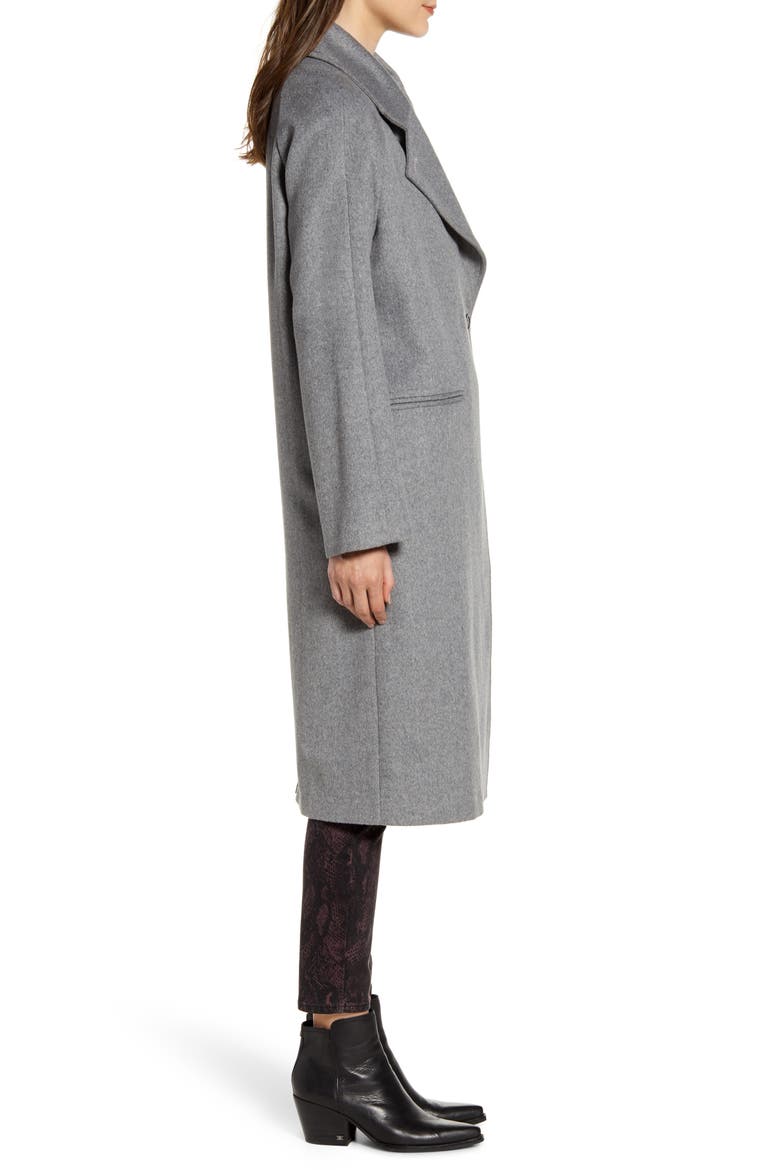 Double Face Wool Blend Coat, Alternate, color, GREY