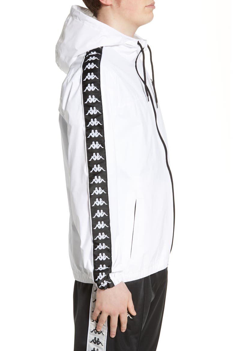 Kappa 222 Banda Dawson Jacket, Alternate, color, WHITE/ BLACK