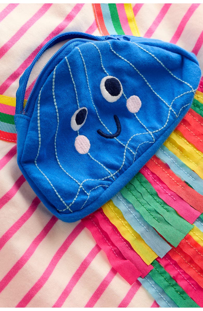 Mini Boden Kids' Stripe Pocket Appliqué Cotton Tunic, Alternate, color, 