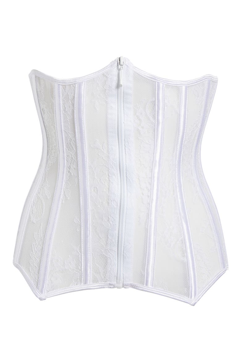 Lace Waist Cincher, Main, color, WHITE
