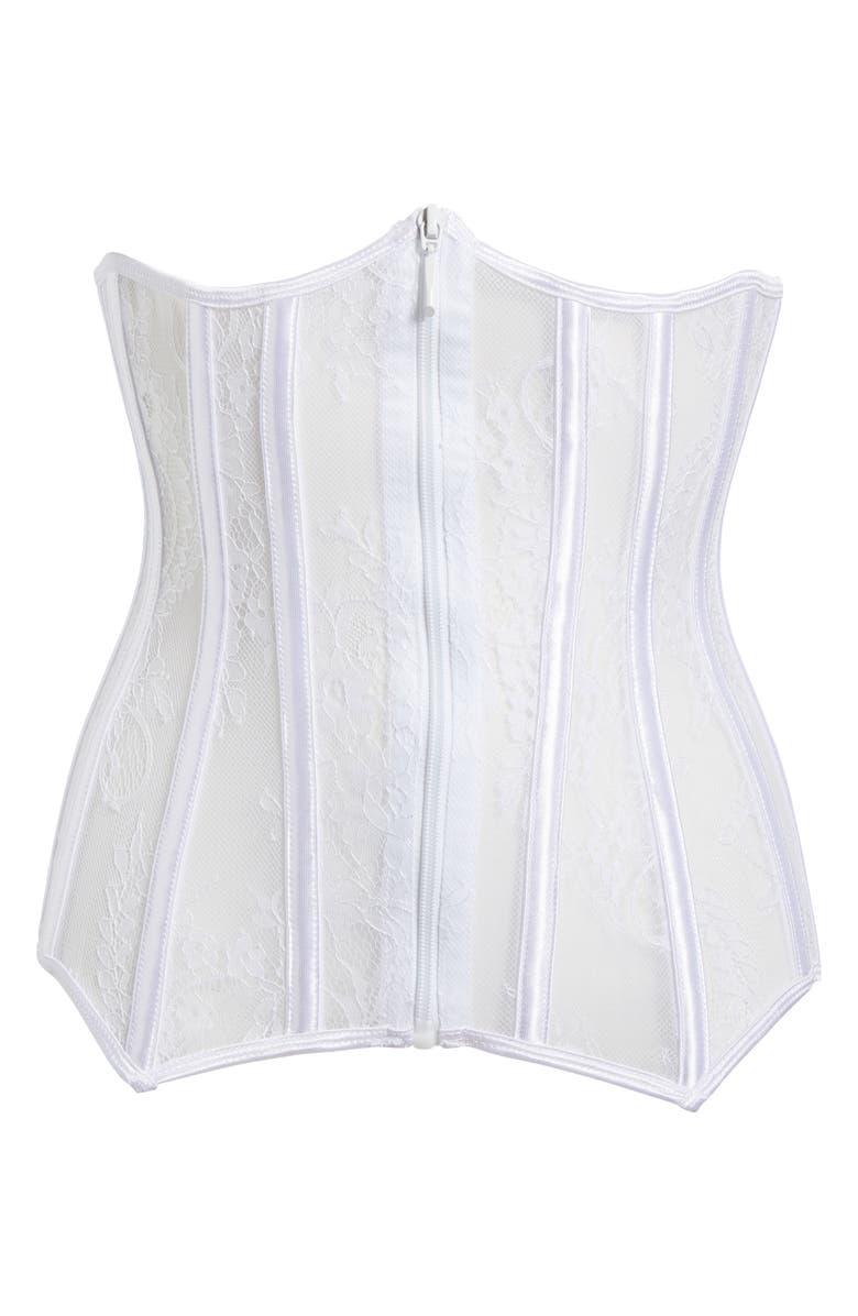 Coquette Lace Waist Cincher, Main, color, White