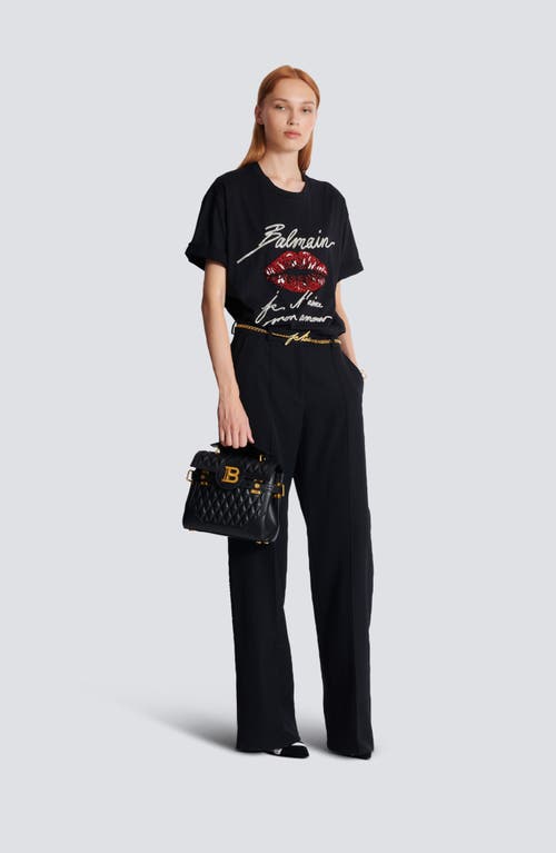Balmain Bbuzz 23 Quilted Lambskin Satchel Bag