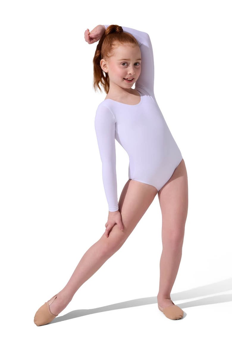 Long Sleeve Leotard, Alternate, color, white