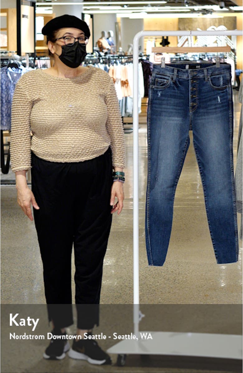 Donna Fab Ab Button Fly High Waist Ankle Skinny Jeans, sales video thumbnail