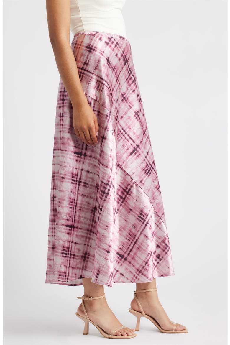 Savoy Print Bias Cut Maxi Skirt, Alternate, color, ROSE