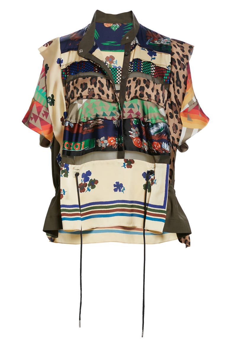 Hank Willis Thomas Archive Patchwork Shirt, Alternate, color, BEIGE MULTI
