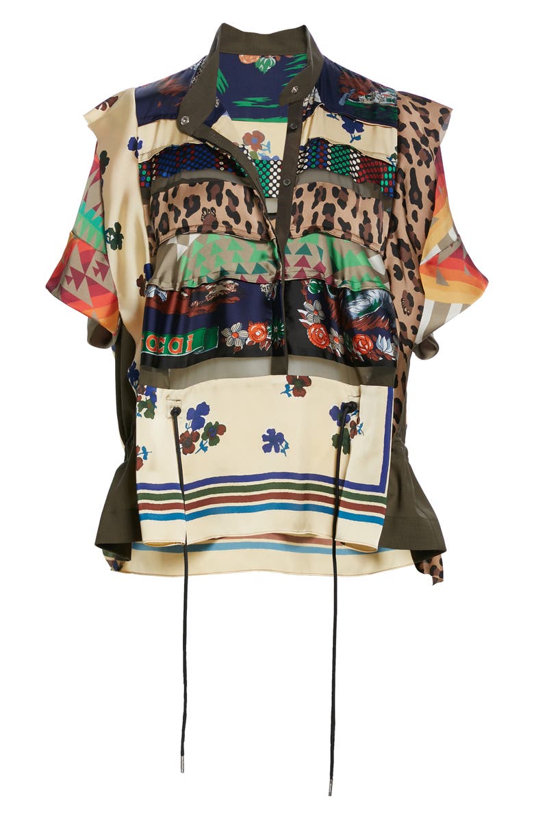 Sacai Hank Willis Thomas Archive Patchwork Shirt, Alternate, color,