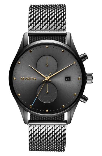 Mvmt Voyager Quartz Mesh Bracelet Watch, 42mm In Gray