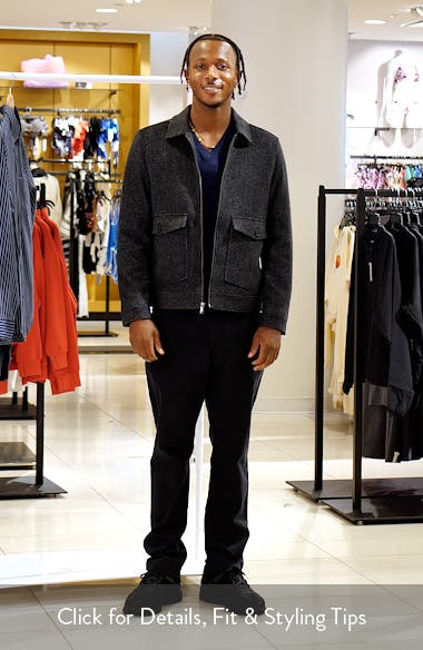 Nordstrom Wool Blend Zip Front Jacket (Men) | Nordstrom