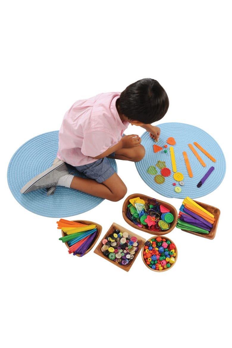 Flex Spot Woven Mat - Blue - Set of 6, Alternate, color, Blue