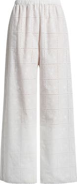Faithfull the Brand Mora Broderie Anglaise Wide Leg Pants