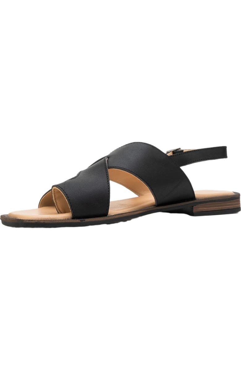 Forever & Always Shoes Louna Leather Thong Sandals, Alternate, color, Black Leather