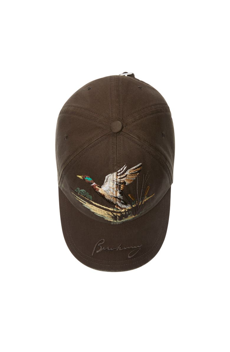 Burberry Duck Gabardine Baseball Cap, Alternate, color,