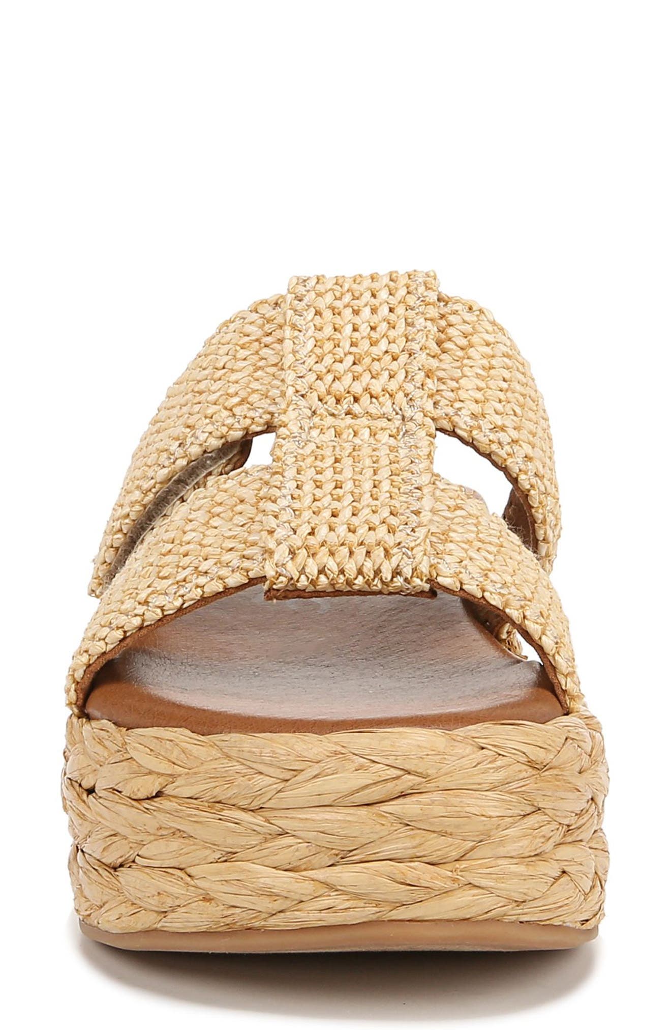 Zodiac Izzy Raffia Platform Sandal, Alternate, color, Natural Raffia