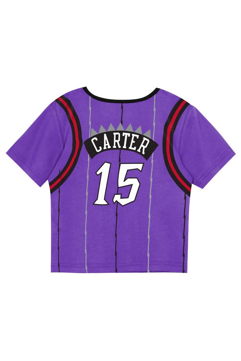 Toddler Mitchell & Ness Vince Carter Purple Toronto Raptors 2-Piece Play by Place T-Shirt & Shorts Set, Alternate, color, Purple