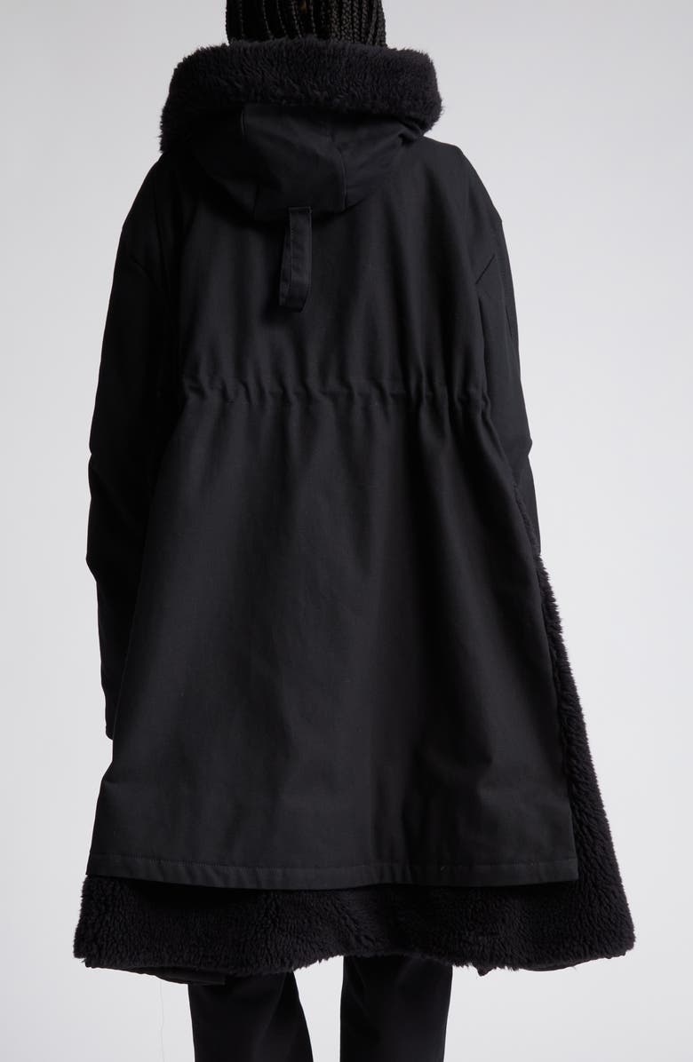Sacai Carhartt WIP Cotton & Faux Shearling Parka, Alternate, color,