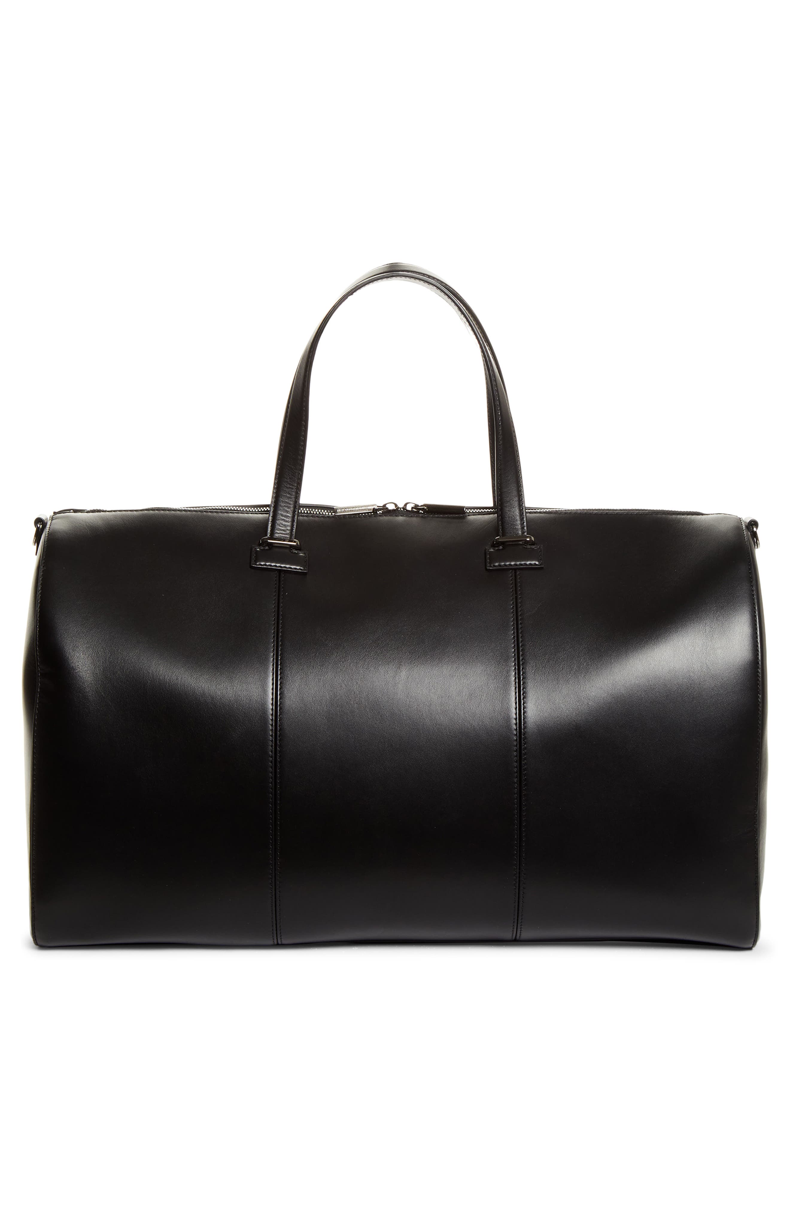 Tactical Leather Duffle Bag, Alternate, color, BK01 - BLACK