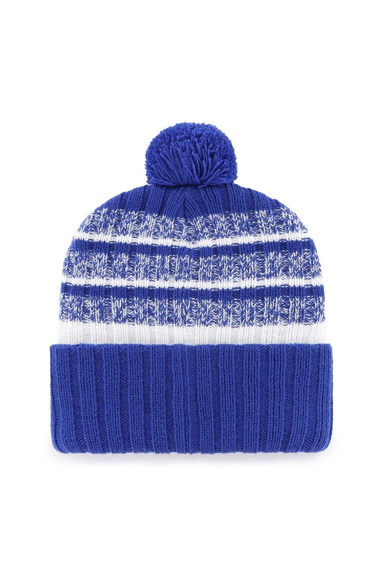 Men's '47  Royal Seattle Seahawks Region Cuffed Knit Hat with Pom, Alternate, color, Royal