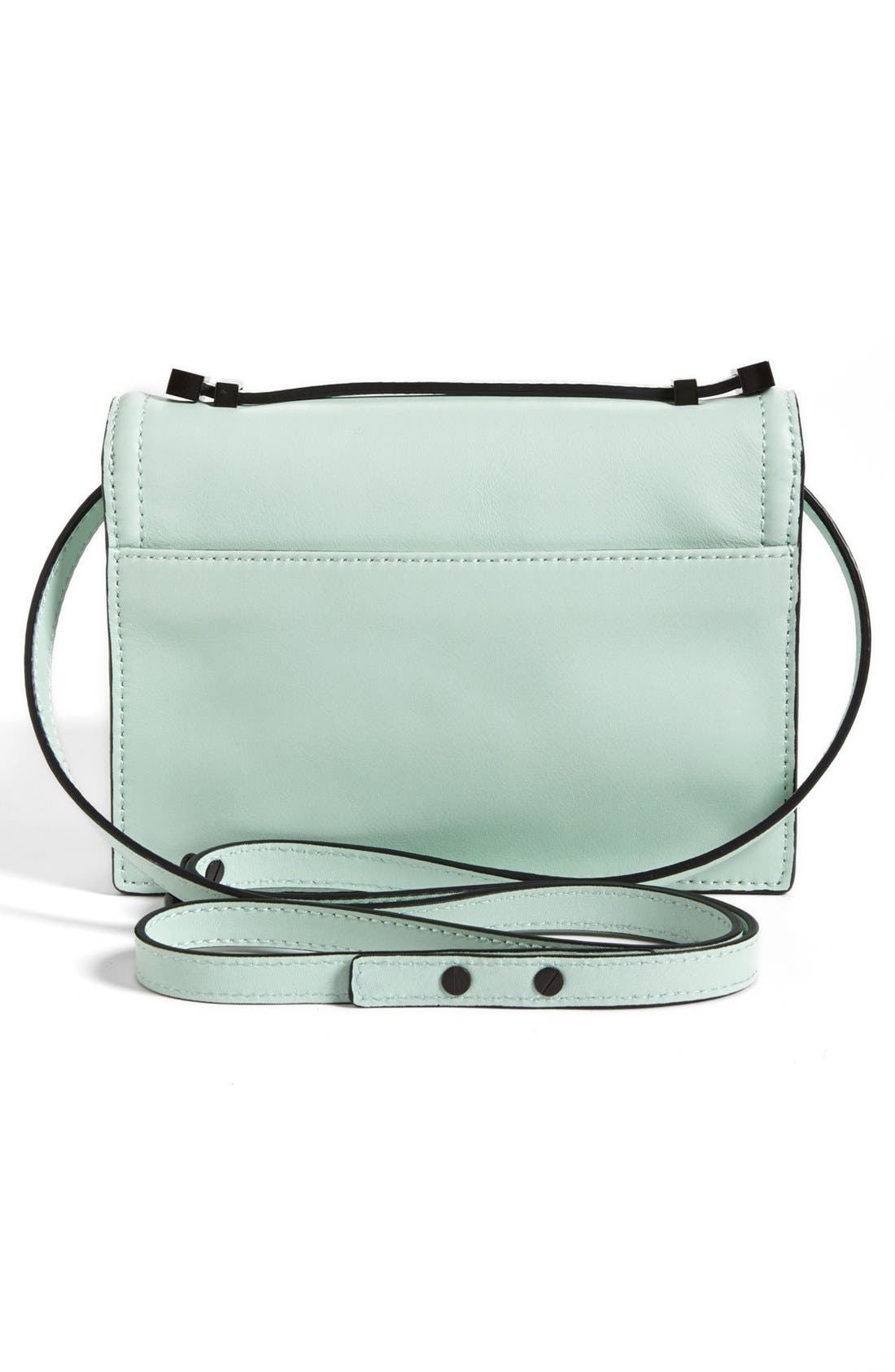 'Rider - Mini' Leather Satchel, Alternate, color, MINT/ BLACK
