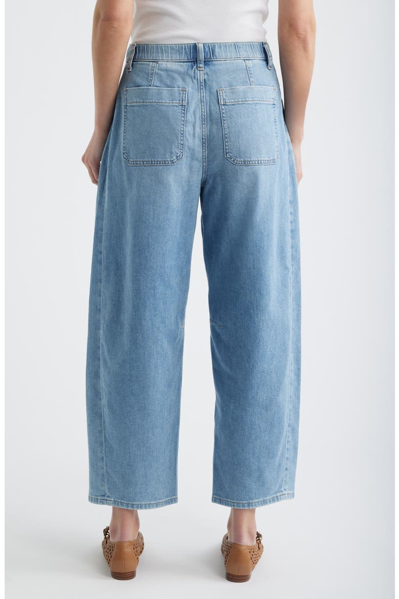 Lightweight High Waist Barrel Leg Jeans, Alternate, color, SEASIDE BLUE