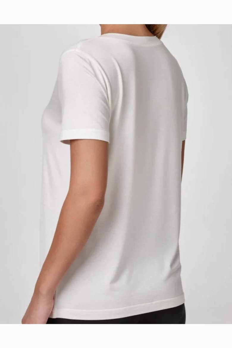 Alaia Deep V-neck Ultra Soft Modal T-shirt, Alternate, color, Ecru