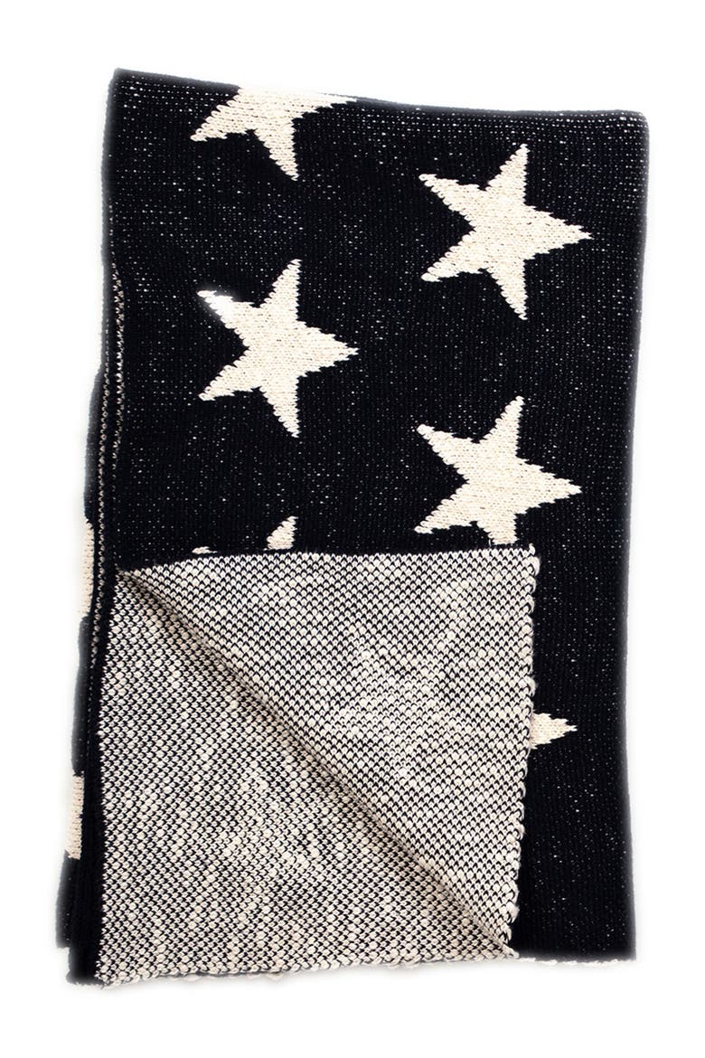 Starry Starry Night Transitional Navy Blue Knitted 32" x 40" Baby Blanket, Alternate, color, NAVY BLUE