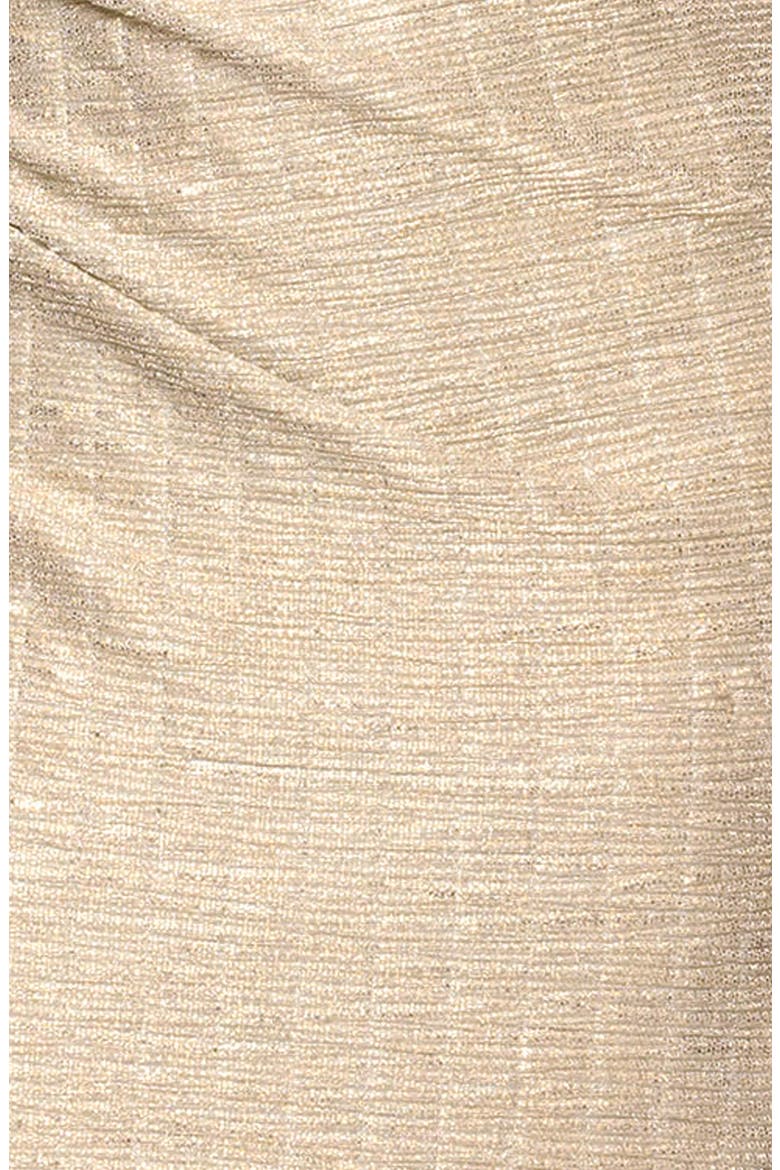 Metallic One-Shoulder Ruched Dress, Alternate, color, SILVER/ GOLD