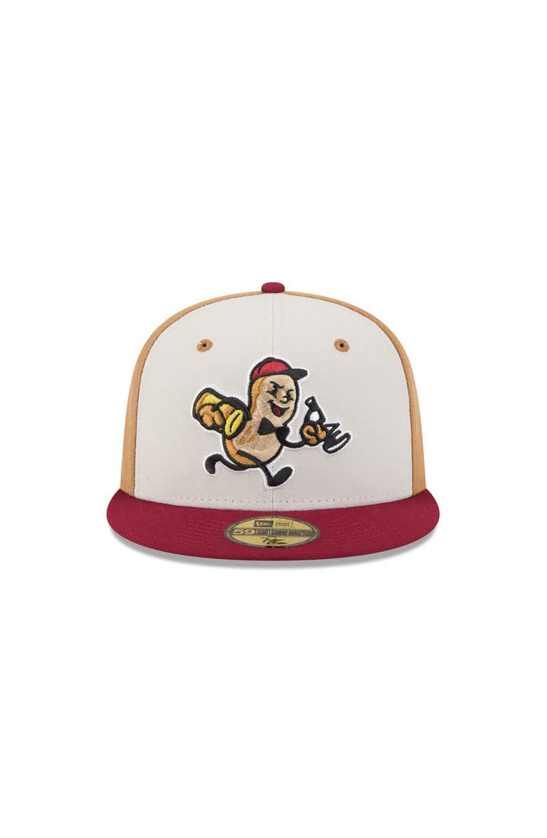 New Era Men's New Era Light Beige Montgomery Biscuits Theme Nights 59FIFTY Fitted Hat, Alternate, color, Light Beige