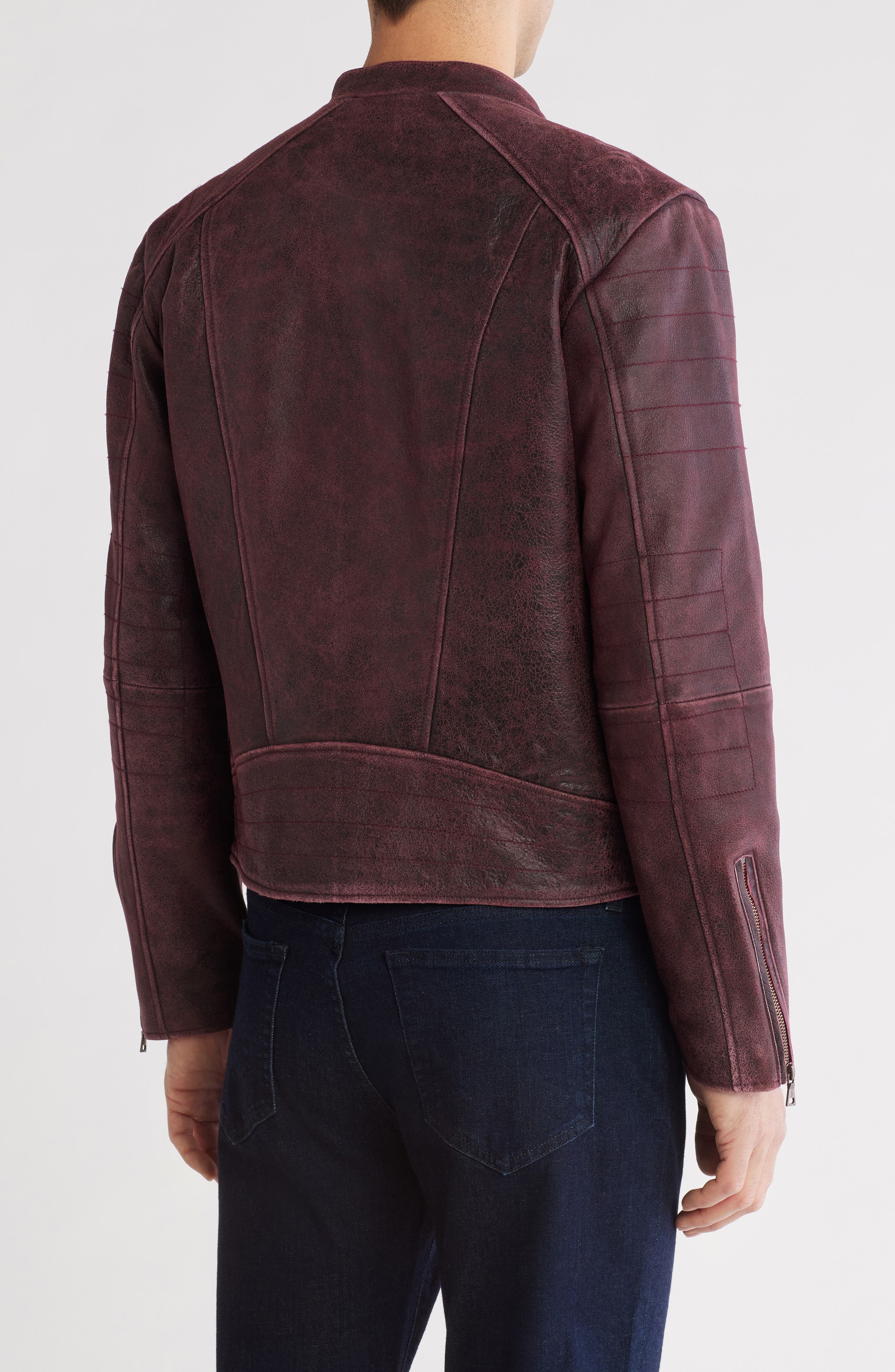 John Varvatos Sullivan Racer Suede Jacket (Men) | Nordstromrack