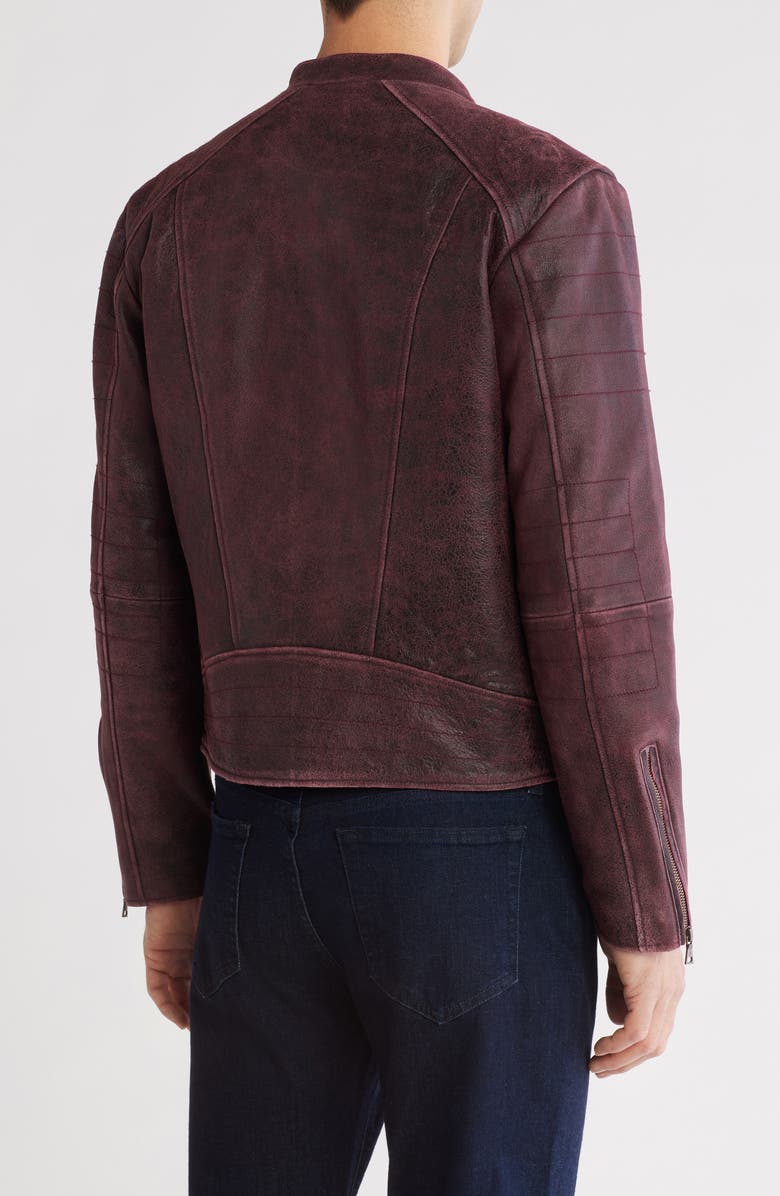 John Varvatos Sullivan Racer Suede Jacket, Alternate, color, 