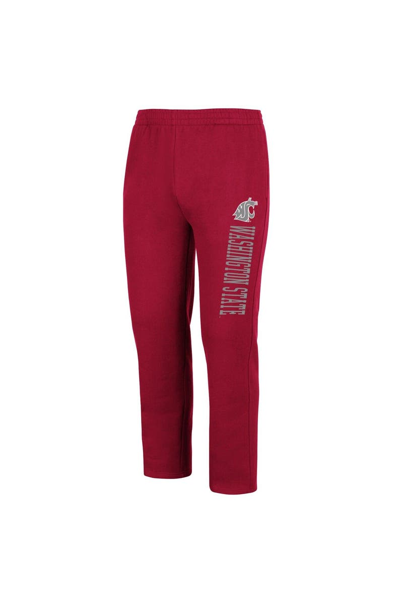 COLOSSEUM Men's Colosseum Crimson Washington State Cougars Fleece Pants, Alternate, color, Crimson