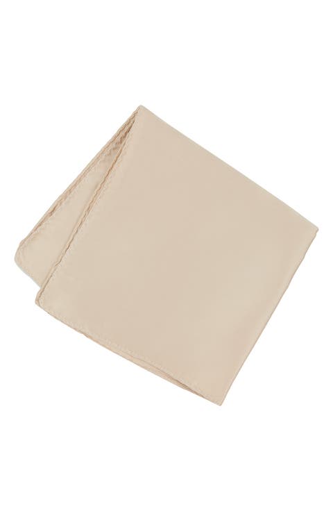 Men's Solid Satin Pocket Square