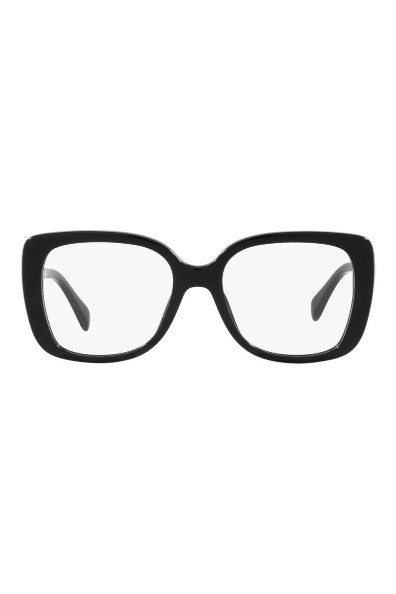 Perth 53mm Square Optical Glasses, Main, color, BLACK