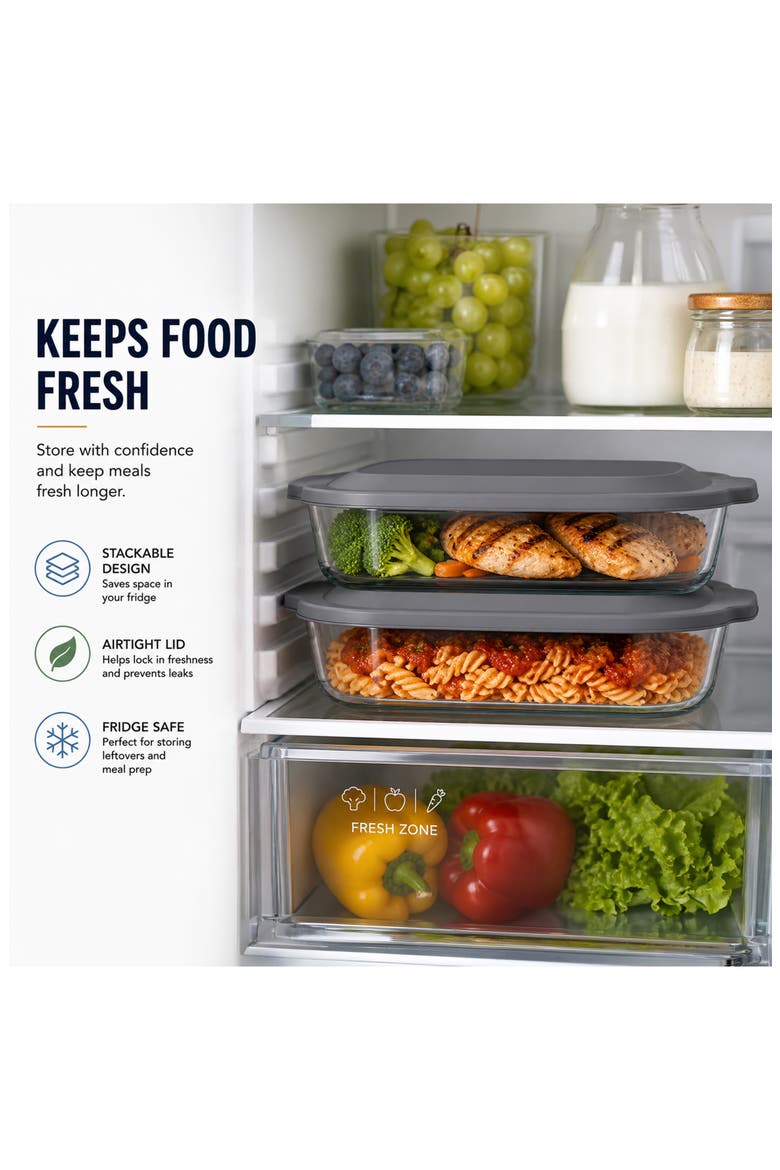 Rectangular Glass Baking Dish with Lid, Alternate, color, NO COLOR