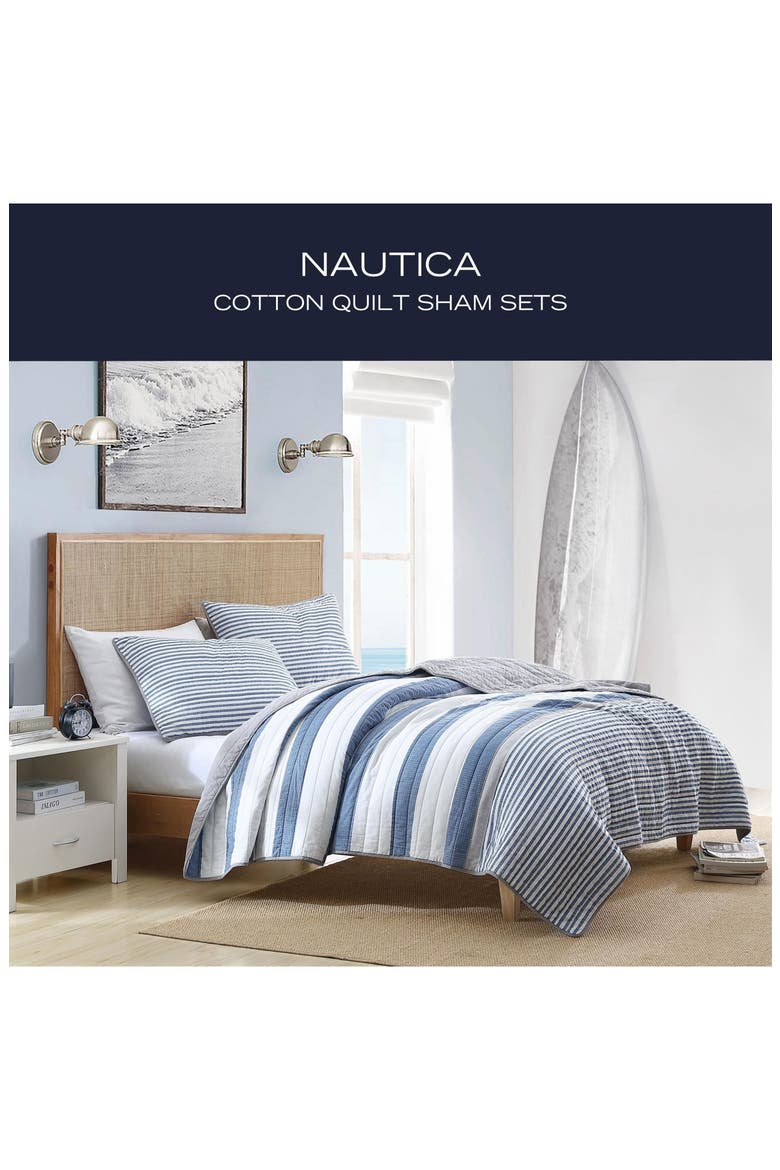 Fairwater Quilt & Sham Set, Alternate, color, BLUE