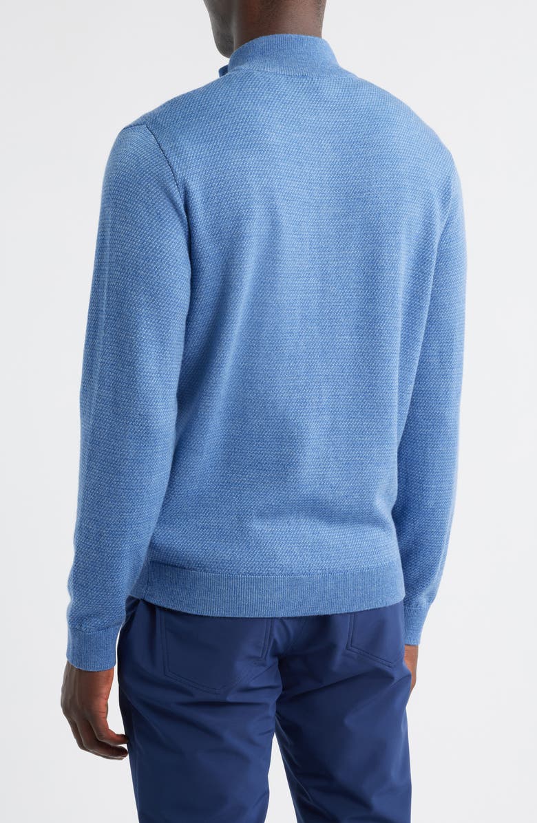 Peter Millar Crown Crafted Keene Merino Wool Quarter Zip Sweater, Alternate, color, Lunar Blue