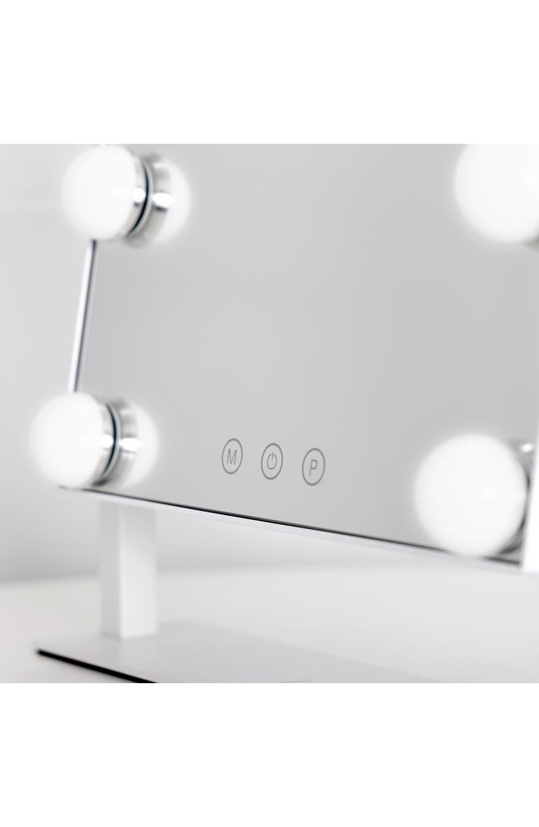 Zadro Small Vertical Hollywood Makeup Mirror with Lights, Alternate, color, White
