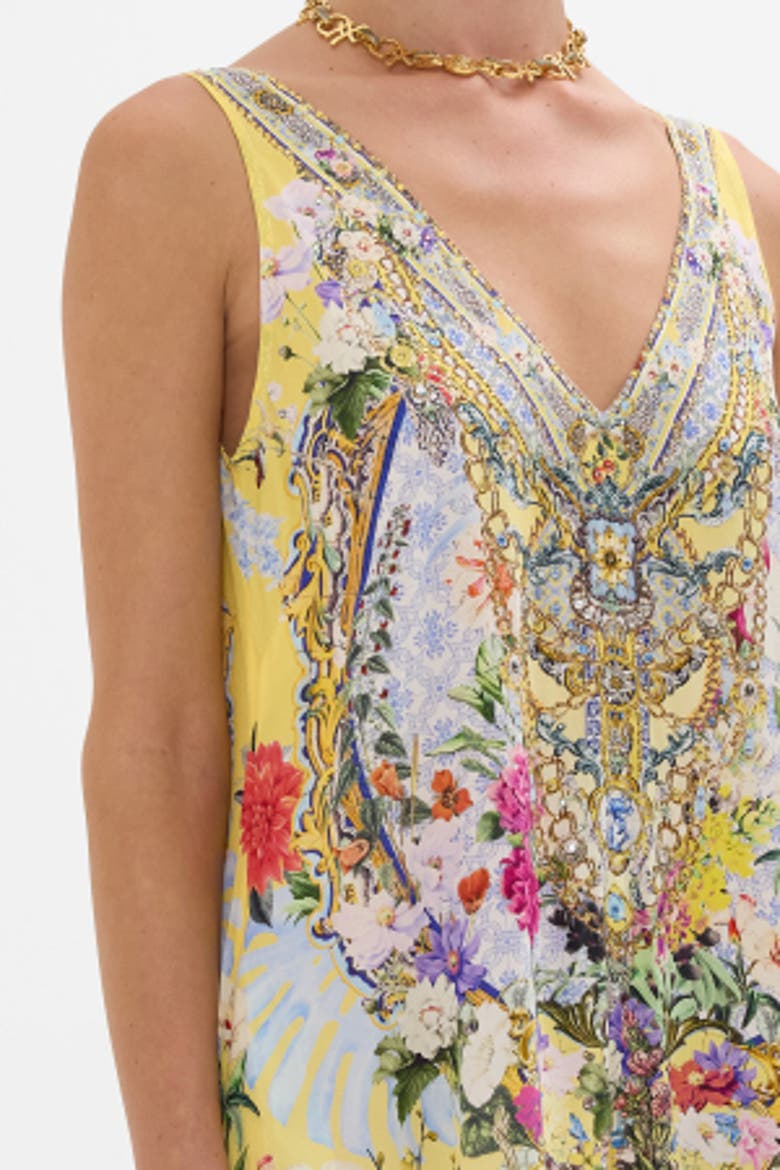 V Neck Flared Jumpsuit Flor Fantastica, Alternate, color, Flor Fantastica