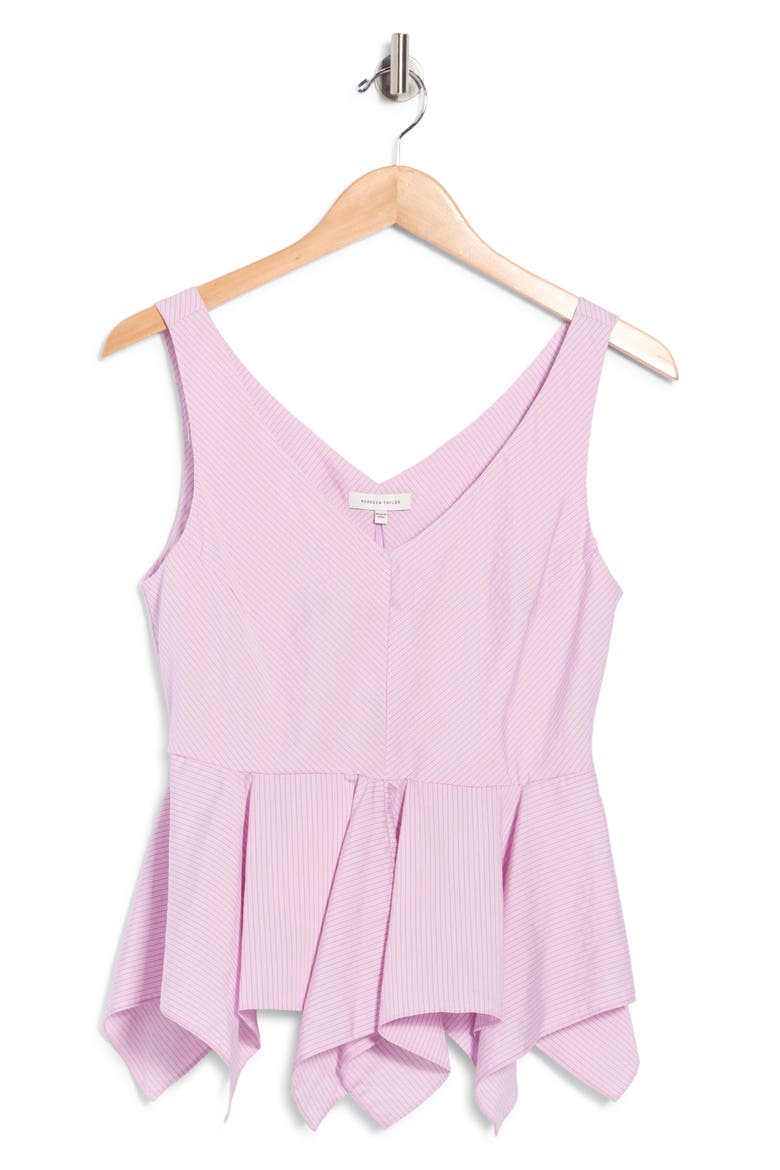 Allegra Stripe Peplum Top, Alternate, color, WISTERIA