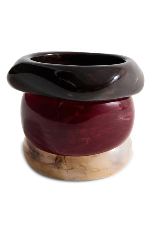 Mango Set Of 3 Assorted Bangles In Multi