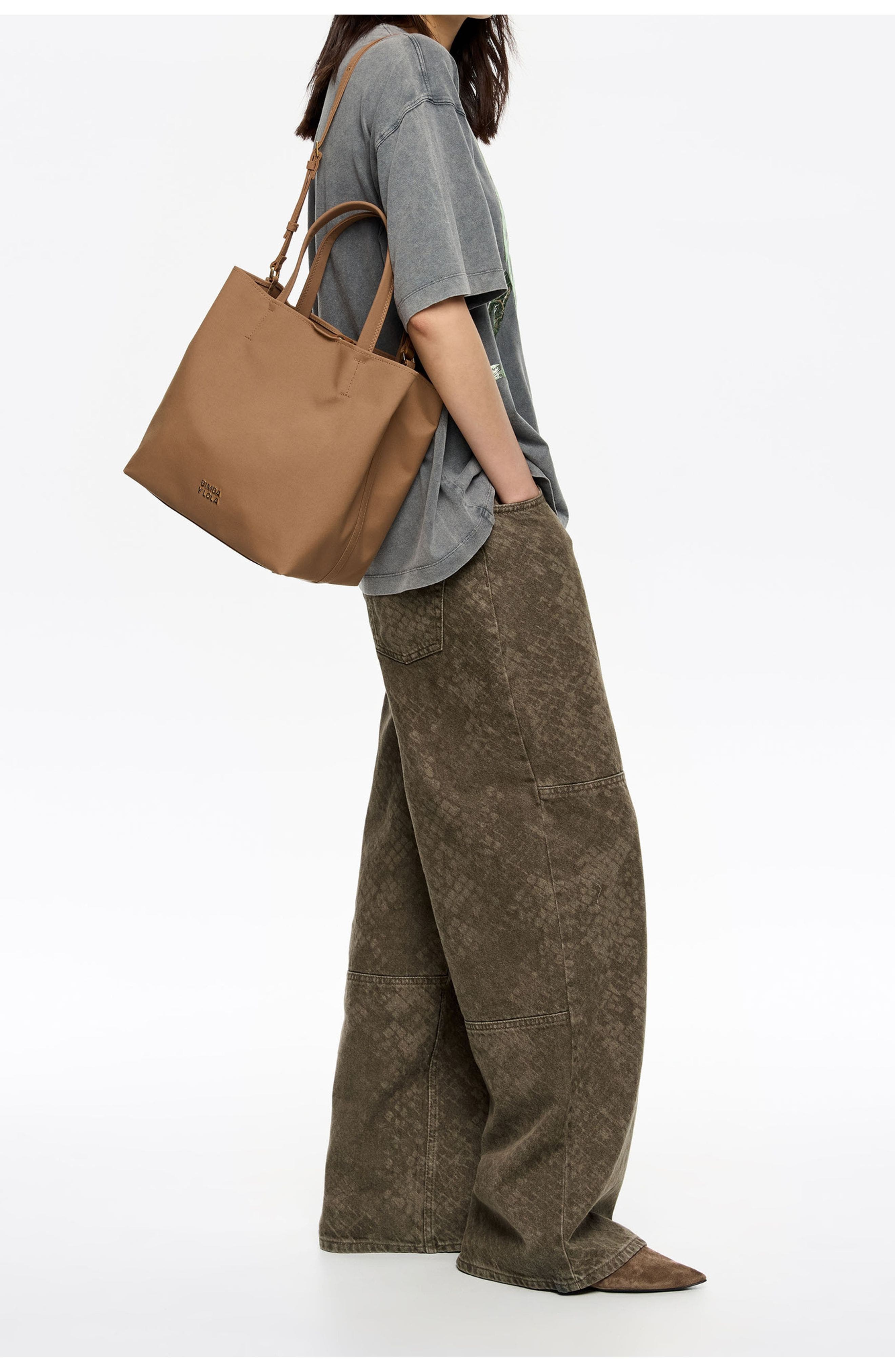 Bimba y Lola Large Nylon Chihuahua Bag, Alternate, color, Cinnamon