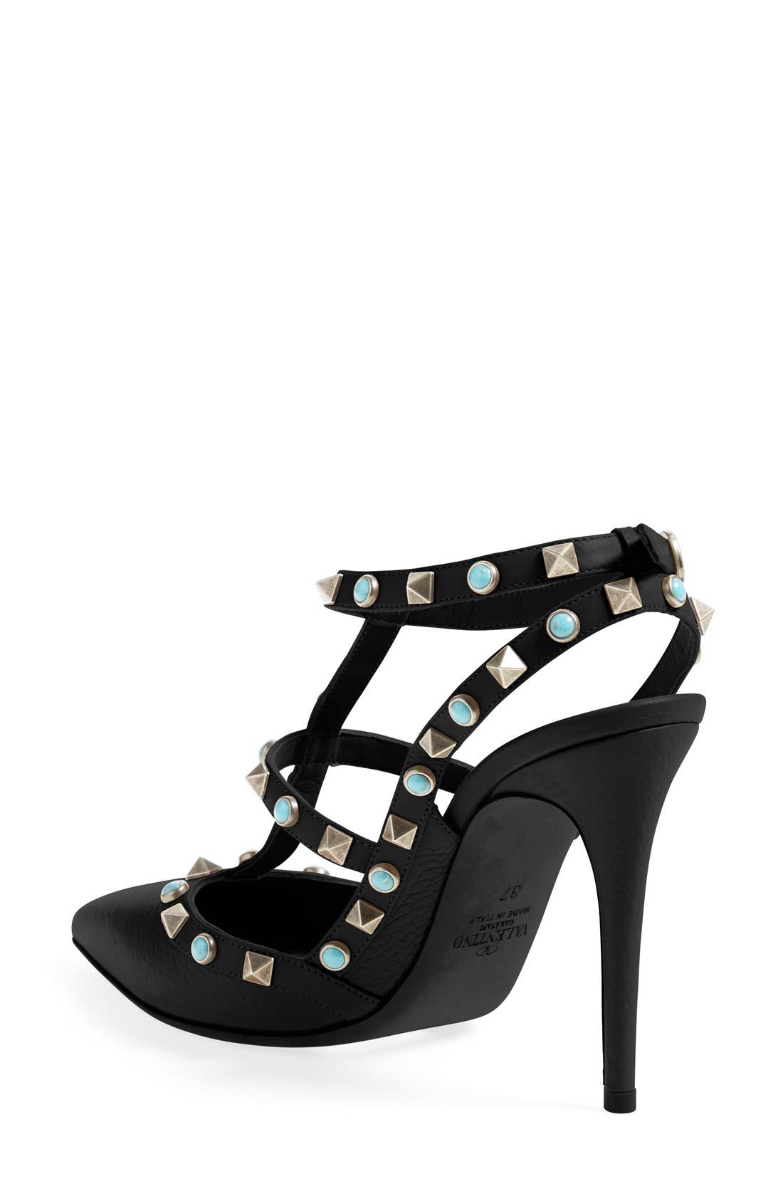 Valentino Garavani Valentino 'Rockstud' T-Strap Pump, Alternate, color, 