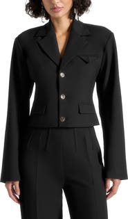 Manière De Voir Prisca Tailored Cropped Blazer