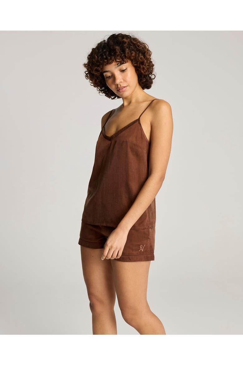 Eco-Luxe Strappy Cami Top, Main, color, Cocoa