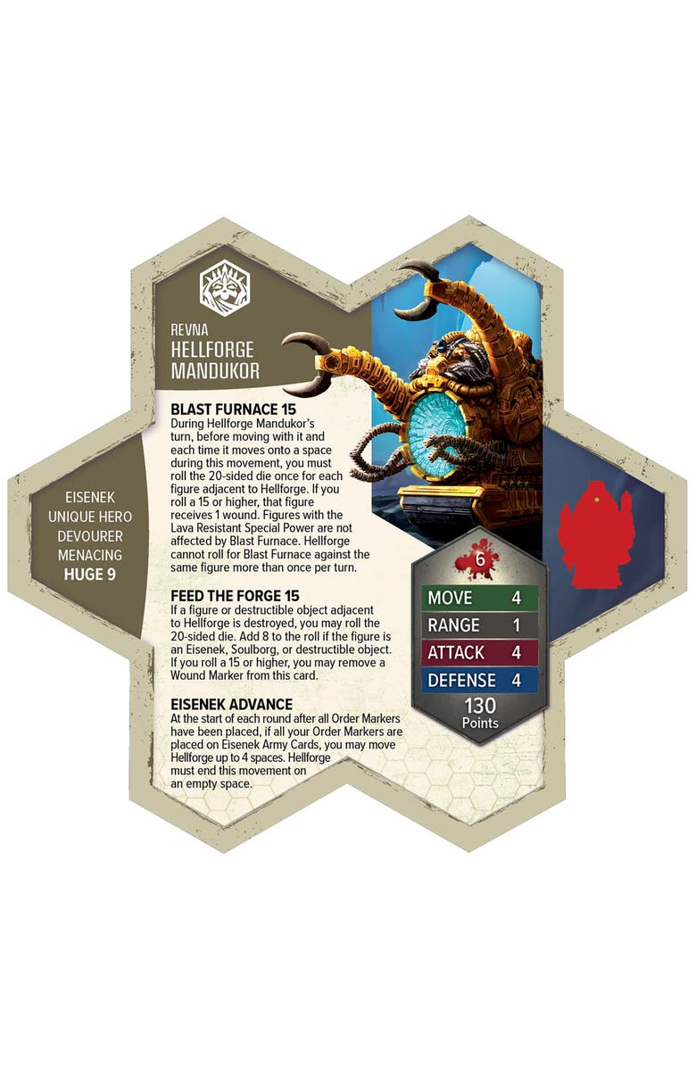 Renegade Games Heroscape Rising Tide, Hellforge Mandukor Army Expansion, Alternate, color, Multicolored